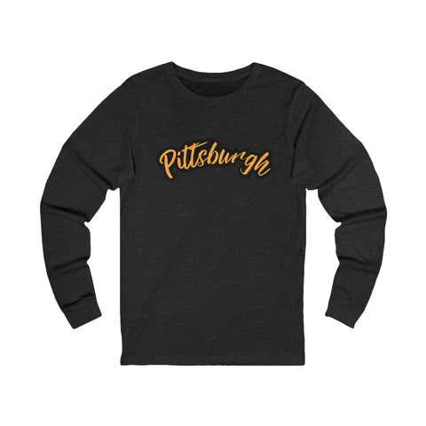 Pittsburgh Grunge - Unisex Long Sleeve Tee Long Sleeve Shirt - YinzerShop