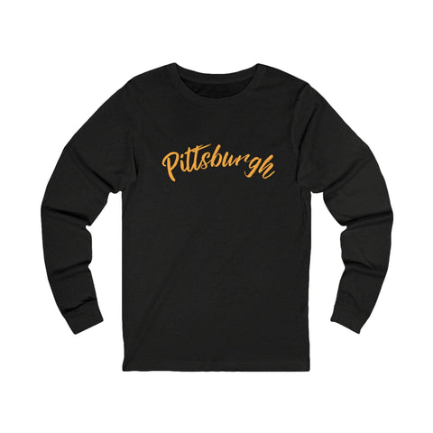 Pittsburgh Grunge - Unisex Long Sleeve Tee Long Sleeve Shirt - YinzerShop