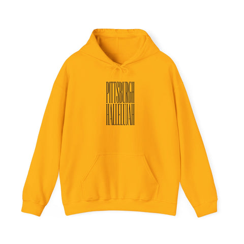 Pittsburgh Hallelujah Typography Hoodie Hoodie - YinzerShop