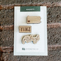 Pittsburgh Heart Magnets - Magnet Pack of 3 | Local Birch Wood Magnetic Decor Magnet - YinzerShop