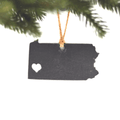 Pittsburgh Heart Ornament - Handmade Steel Holiday Decoration | Eco Friendly Keepsake Holiday Ornaments - YinzerShop