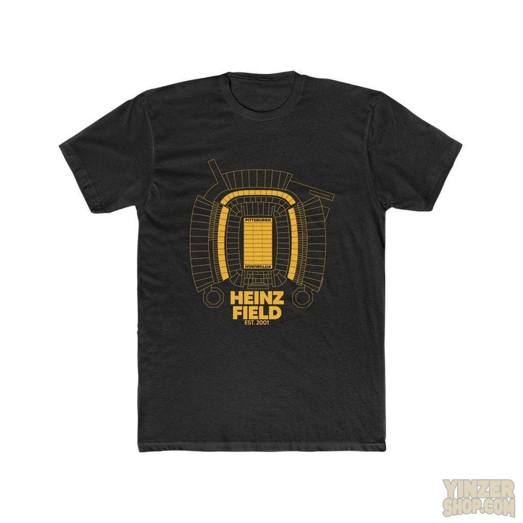 Pittsburgh Heinz Field Cotton Crew Tee Shirt T-Shirt Printify Solid Black S 