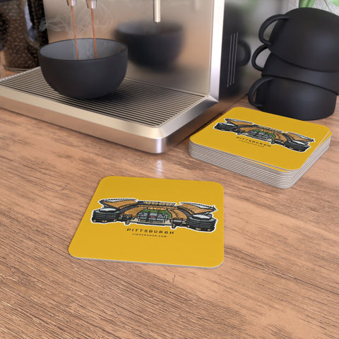Pittsburgh Heinz Field Traditional Bar Pulp Hardboard Paper Coasters (50 or 100 pcs) Home Decor - YinzerShop