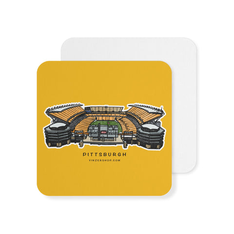 Pittsburgh Heinz Field Traditional Bar Pulp Hardboard Paper Coasters (50 or 100 pcs) Home Decor - YinzerShop
