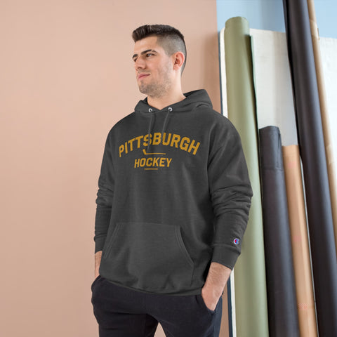 Pittsburgh Hockey - Collegiate Style - Champion Hoodie Hoodie - YinzerShop