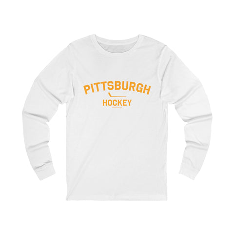 Pittsburgh Hockey - Collegiate Style - Long Sleeve Tee Long Sleeve Shirt - YinzerShop