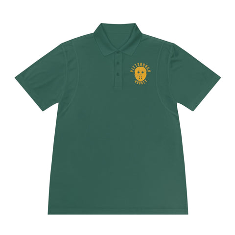 Pittsburgh Hockey "Retro Mask" - Men's Sport Polo Shirt T-Shirt - YinzerShop