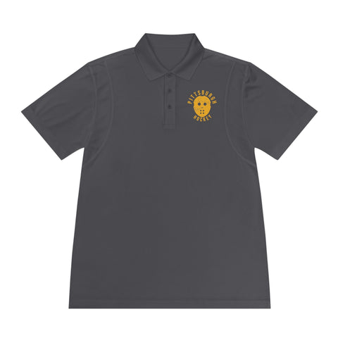 Pittsburgh Hockey "Retro Mask" - Men's Sport Polo Shirt T-Shirt - YinzerShop