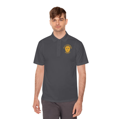 Pittsburgh Hockey "Retro Mask" - Men's Sport Polo Shirt T-Shirt - YinzerShop