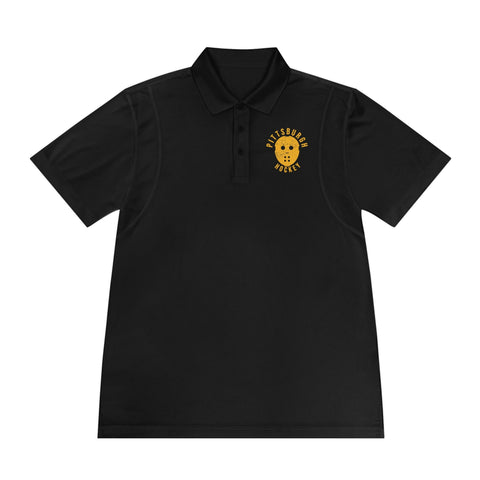 Pittsburgh Hockey "Retro Mask" - Men's Sport Polo Shirt T-Shirt - YinzerShop
