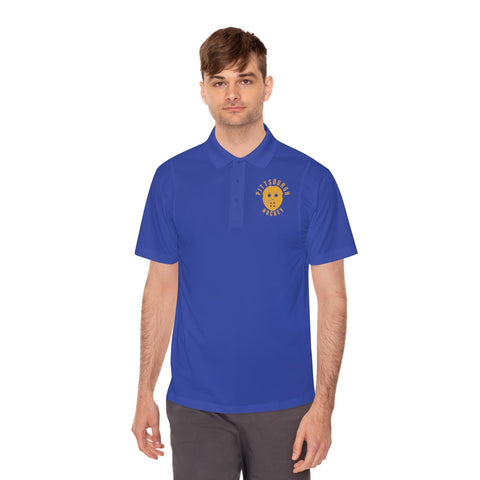 Pittsburgh Hockey "Retro Mask" - Men's Sport Polo Shirt T-Shirt - YinzerShop