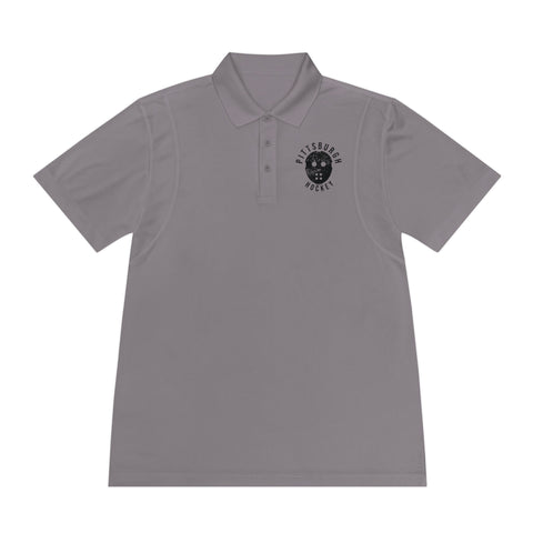 Pittsburgh Hockey "Retro Mask" - Men's Sport Polo Shirt T-Shirt - YinzerShop