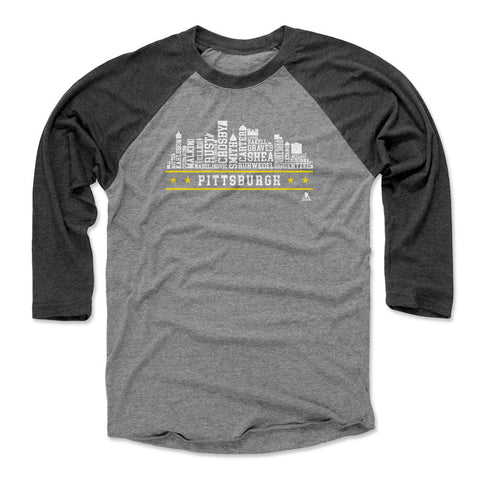 Pittsburgh Hockey Shirt - Slim Fit Crewneck Raglan Tee With Digitally Printed Design Men's Baseball T-Shirt - YinzerShop