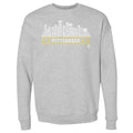 Pittsburgh Hockey Sweatshirt – Roster Skyline 23 Cotton Blend Crewneck Long Sleeve Men's Crewneck Sweatshirt - YinzerShop