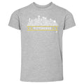 Pittsburgh Hockey T-Shirt - Kids Crewneck Hockey Tee With Team Skyline Design Kids Toddler T-Shirt - YinzerShop