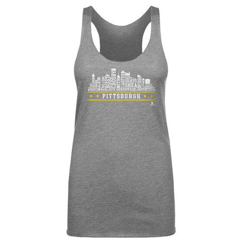 Pittsburgh Hockey Tank – Slim Fit Digitally Printed Roster Skyline Top Women's Tank Top - YinzerShop