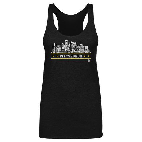Pittsburgh Hockey Tank – Slim Fit Digitally Printed Roster Skyline Top Women's Tank Top - YinzerShop