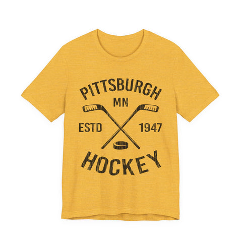 Pittsburgh Hockey Tee - Unisex Jersey Short Sleeve Soft Cotton Shirt T-Shirt - YinzerShop