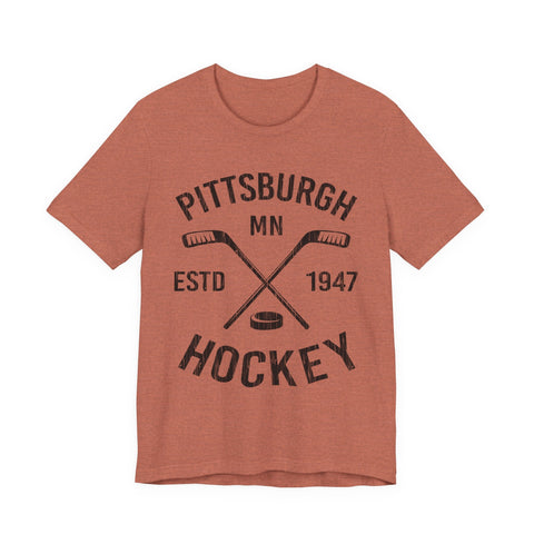 Pittsburgh Hockey Tee - Unisex Jersey Short Sleeve Soft Cotton Shirt T-Shirt - YinzerShop