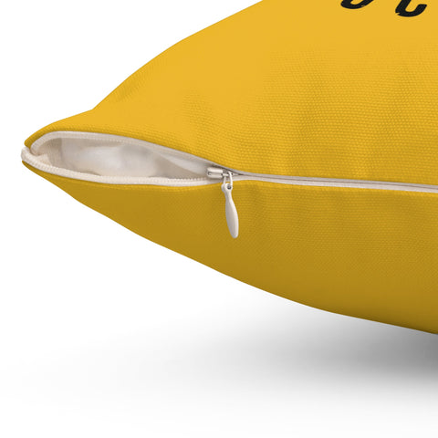 Pittsburgh Hockey Yellow & Black Square Pillow Home Decor - YinzerShop