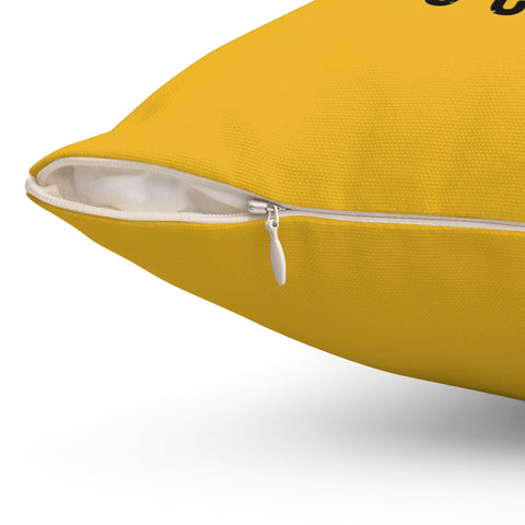 Pittsburgh Hockey Yellow & Black Square Pillow Home Decor - YinzerShop