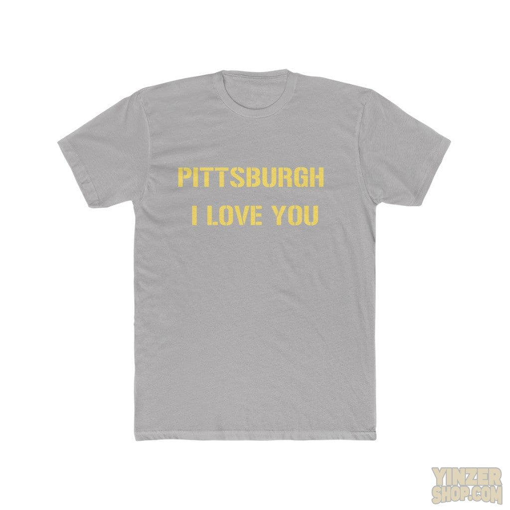 Pittsburgh I Love You T-Shirt T-Shirt Printify Solid Light Grey S 