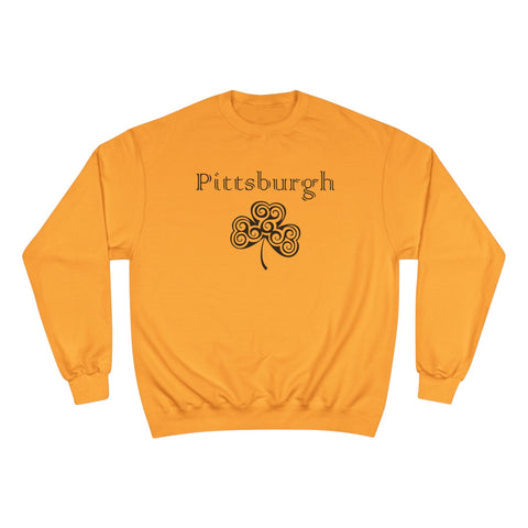Pittsburgh Irish Clover - Champion Sweatshirt Sweatshirt - YinzerShop