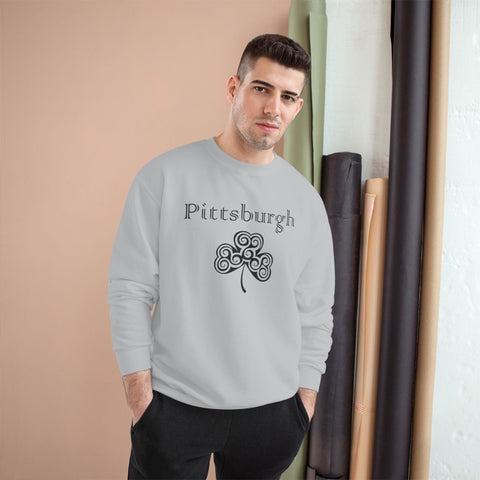 Pittsburgh Irish Clover - Champion Sweatshirt Sweatshirt - YinzerShop