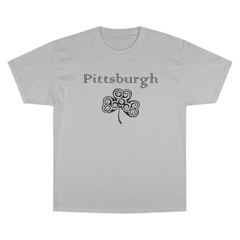 Pittsburgh Irish Clover - Champion T-Shirt T-Shirt - YinzerShop
