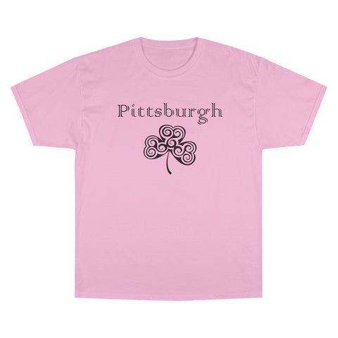 Pittsburgh Irish Clover - Champion T-Shirt T-Shirt - YinzerShop