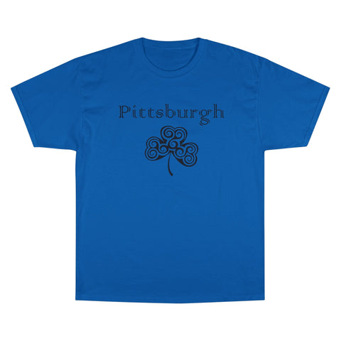 Pittsburgh Irish Clover - Champion T-Shirt T-Shirt - YinzerShop