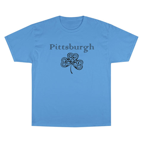 Pittsburgh Irish Clover - Champion T-Shirt T-Shirt - YinzerShop