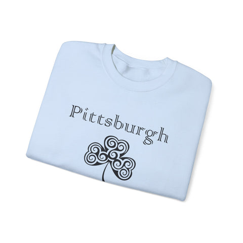 Pittsburgh Irish Clover - Heavy Blend™ Crewneck Sweatshirt Sweatshirt - YinzerShop