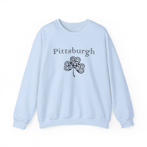Pittsburgh Irish Clover - Heavy Blend™ Crewneck Sweatshirt Sweatshirt - YinzerShop