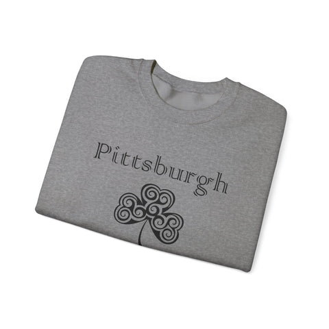 Pittsburgh Irish Clover - Heavy Blend™ Crewneck Sweatshirt Sweatshirt - YinzerShop