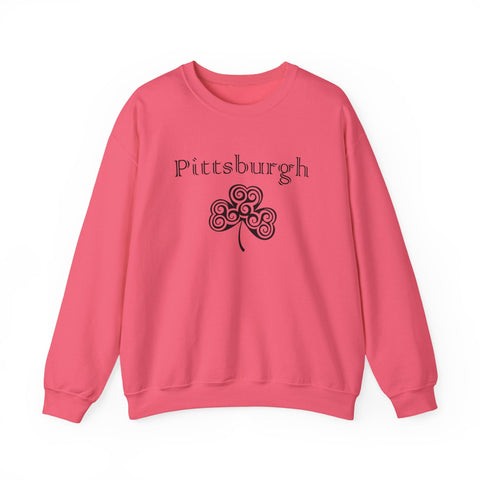 Pittsburgh Irish Clover - Heavy Blend™ Crewneck Sweatshirt Sweatshirt - YinzerShop