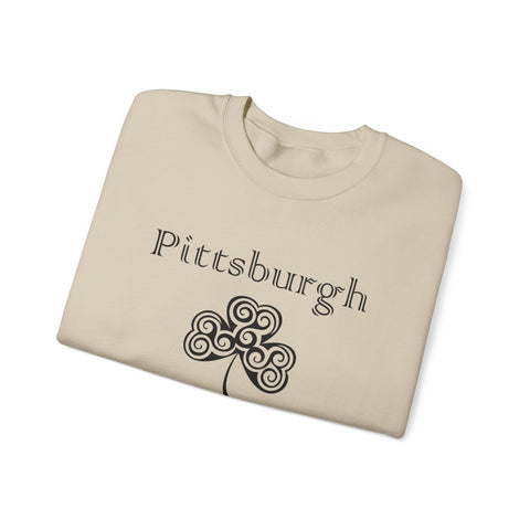 Pittsburgh Irish Clover - Heavy Blend™ Crewneck Sweatshirt Sweatshirt - YinzerShop