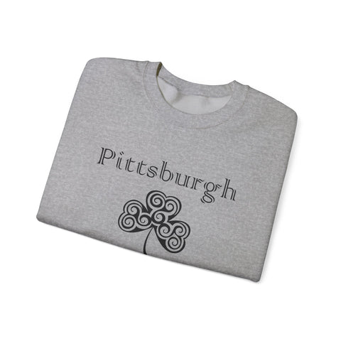 Pittsburgh Irish Clover - Heavy Blend™ Crewneck Sweatshirt Sweatshirt - YinzerShop