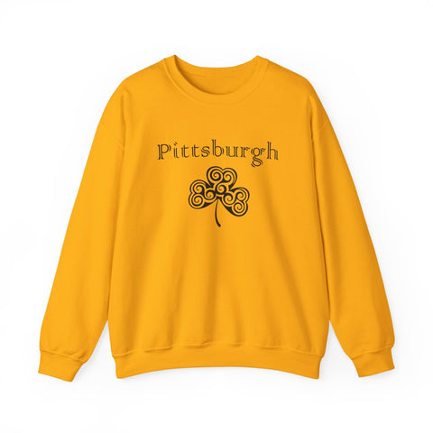 Pittsburgh Irish Clover - Heavy Blend™ Crewneck Sweatshirt Sweatshirt - YinzerShop