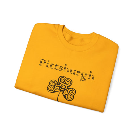 Pittsburgh Irish Clover - Heavy Blend™ Crewneck Sweatshirt Sweatshirt - YinzerShop