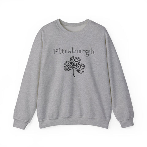 Pittsburgh Irish Clover - Heavy Blend™ Crewneck Sweatshirt Sweatshirt - YinzerShop