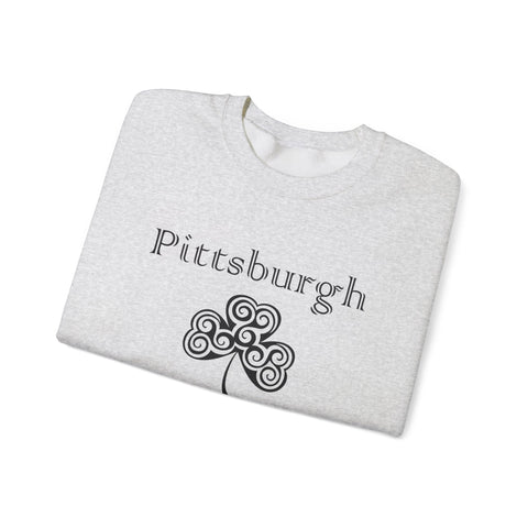 Pittsburgh Irish Clover - Heavy Blend™ Crewneck Sweatshirt Sweatshirt - YinzerShop