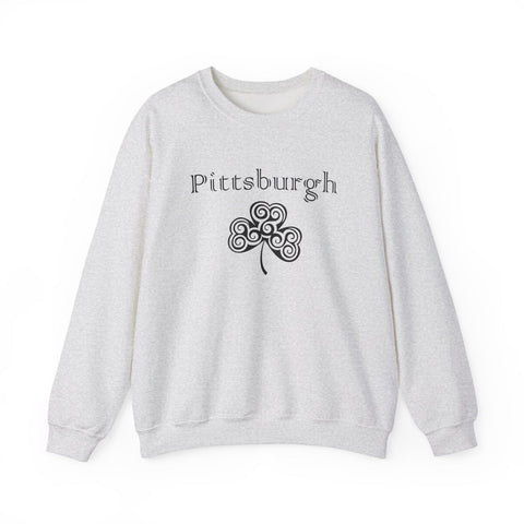Pittsburgh Irish Clover - Heavy Blend™ Crewneck Sweatshirt Sweatshirt - YinzerShop