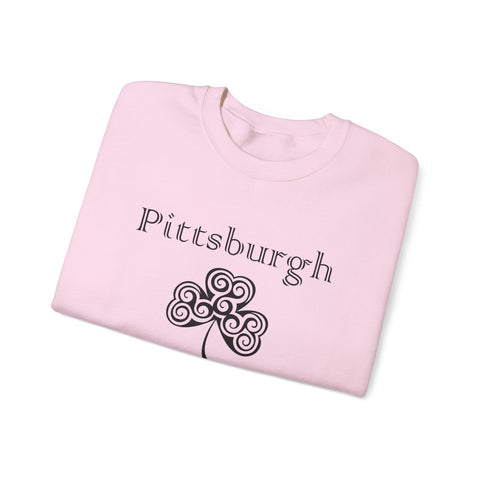 Pittsburgh Irish Clover - Heavy Blend™ Crewneck Sweatshirt Sweatshirt - YinzerShop