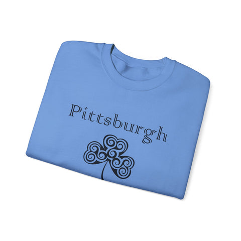 Pittsburgh Irish Clover - Heavy Blend™ Crewneck Sweatshirt Sweatshirt - YinzerShop