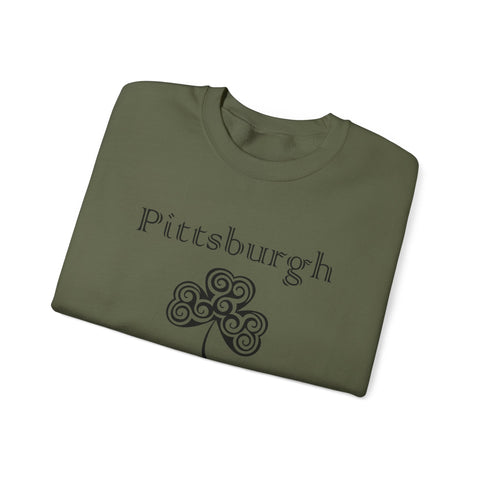 Pittsburgh Irish Clover - Heavy Blend™ Crewneck Sweatshirt Sweatshirt - YinzerShop