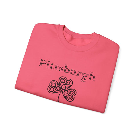 Pittsburgh Irish Clover - Heavy Blend™ Crewneck Sweatshirt Sweatshirt - YinzerShop