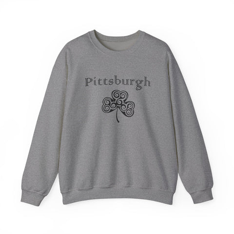 Pittsburgh Irish Clover - Heavy Blend™ Crewneck Sweatshirt Sweatshirt - YinzerShop