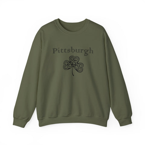 Pittsburgh Irish Clover - Heavy Blend™ Crewneck Sweatshirt Sweatshirt - YinzerShop