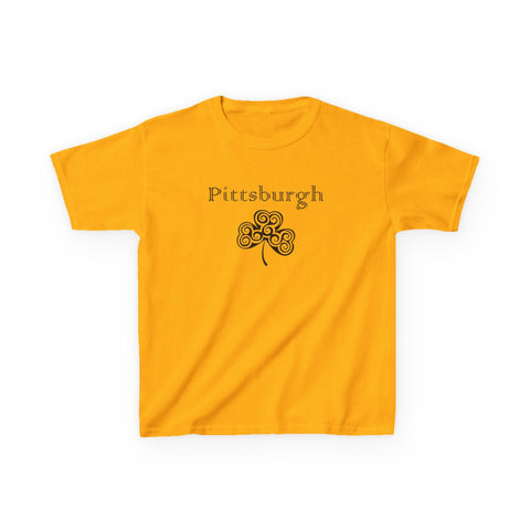 Pittsburgh Irish Clover - Kids Graphic T-Shirt Kids Apparel - YinzerShop
